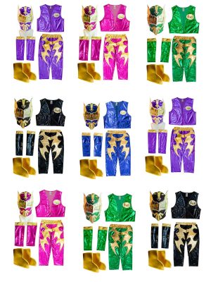 Wholesale Kalisto, Sin Cara, Rey Mysterio kid lycra costumes