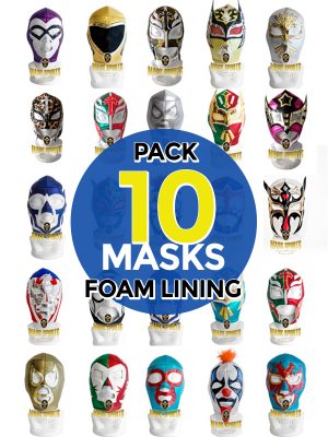 Wholesale Foam lining pack of 10 lucha libre assorted masks