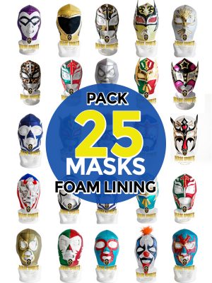 Wholesale Foam lining pack of 25 lucha libre assorted masks