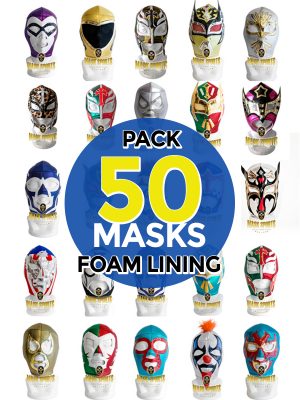 Wholesale Foam lining pack of 50 lucha libre assorted masks