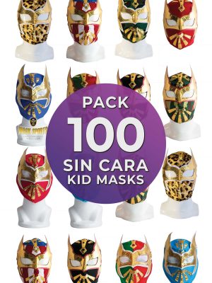 Wholesale SIN CARA Economic Kids pack of 100 lucha libre masks