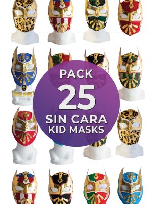 Wholesale SIN CARA Economic Kids pack of 25 lucha libre masks