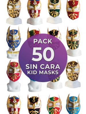 Wholesale SIN CARA Economic Kids pack of 50 lucha libre masks