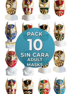 Wholesale SIN CARA Economic Adult pack of 10 lucha libre masks
