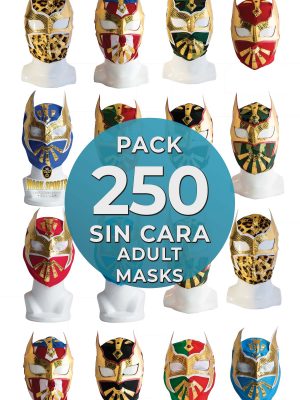 Wholesale SIN CARA Economic Adult pack of 250 lucha libre masks