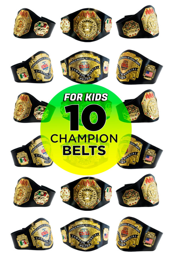 Wholesale-belts-AAA-CMLL-forKids-10-pack