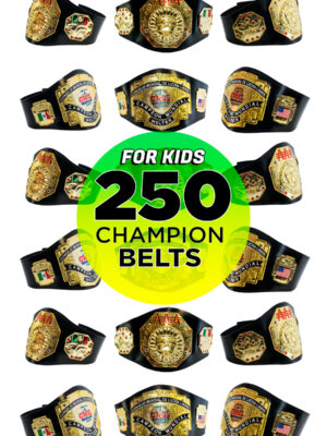 Wholesale pack 250 wrestling Kids Champion Belts